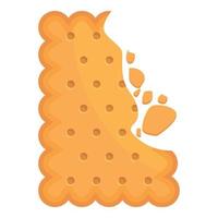 Cracker icon cartoon vector. Cookie food vector