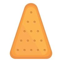 Triangle cracker icon cartoon vector. Cookie food vector