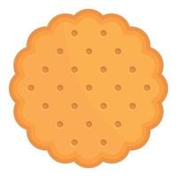 Circle cracker icon cartoon vector. Cookie food vector