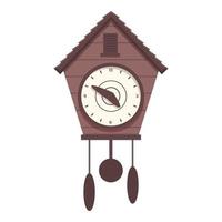 Wall Cuckoo Clock icon cartoon vector. Old time vector