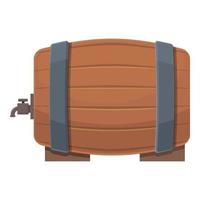 Wine barrel tap icon cartoon vector. Cellar alcohol vector