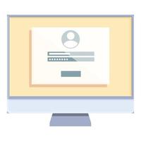 Login register icon cartoon vector. User online vector