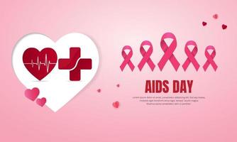 Happy aids day design background. World aids day design template vector