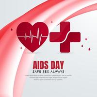 Happy aids day design background. World aids day design template vector