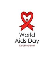 aids ribbon with blood drop for world aids day banner template