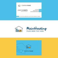 Beautiful Warehouse Logo and business card vertical Design Vector