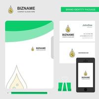 Water drop Business Logo File Cover Visiting Card and Mobile App Design Vector Illustration