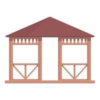 Park pergola icon cartoon vector. Wedding house vector