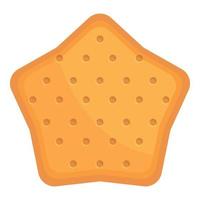 Star biscuit icon cartoon vector. Cracker food vector