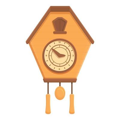 Reminder Cuckoo Clock icon cartoon vector. Pendulum bird