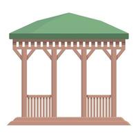 vector de dibujos animados de icono de mirador. pérgola de la casa