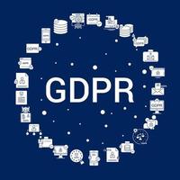 fondo de icono de gdpr creativo vector