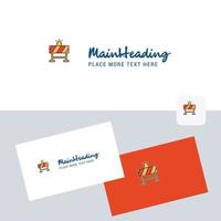 Labour board vector logotype with business card template Elegant corporate identity Vector