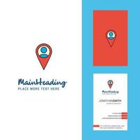 Map navigation Creative Logo and business card vertical Design Vector