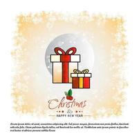 Merry Christmas card with creative design vector