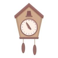 vector de dibujos animados de icono de reloj de cuco antiguo. ver tiempo