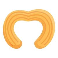 Heart churro icon cartoon vector. Chocolate pastry vector