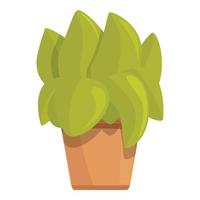 Nature plant pot icon cartoon vector. Summer window vector