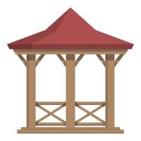 Garden shelter icon cartoon vector. Pergola house vector