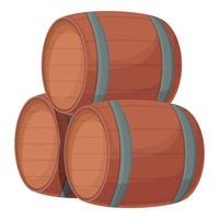 Wine barrel icon cartoon vector. Cellar winery vector