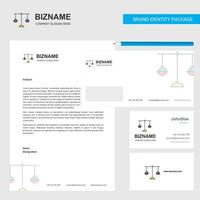 Libra Business Letterhead Envelope and visiting Card Design vector template
