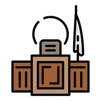 Courthouse tribune icon, outline style vector