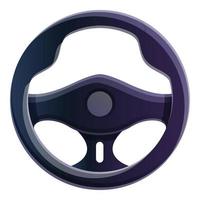 Racing steering wheel icon, cartoon style vector