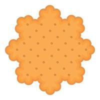 Snowflake cracker icon cartoon vector. Cookie food vector