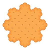 Snowflake cracker icon cartoon vector. Cookie food vector