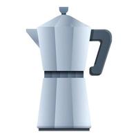 Coffee pot kettle icon, cartoon style vector