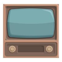 Analogue technology tv icon cartoon vector. Music device vector