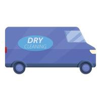 Dry cleaning car icon, cartoon style vector