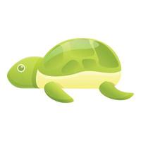 Bath toy turtle icon, cartoon style vector