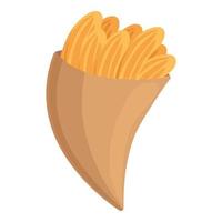 Spain churro icon cartoon vector. Pastry food vector