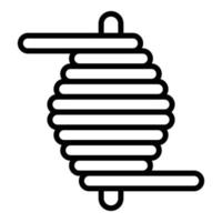 Steel coil icon, outline style vector