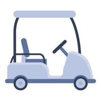 Golf cart icon, cartoon style vector