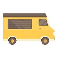 Coffee van icon cartoon vector. Street food vector