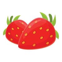 Breakfast strawberry icon, cartoon style vector