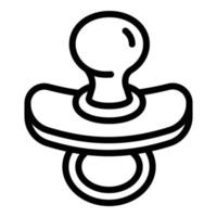 Rubber pacifier icon, outline style vector