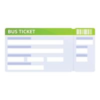 icono de billete de autobús web, estilo de dibujos animados vector