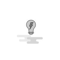 Bulb Web Icon Flat Line Filled Gray Icon Vector