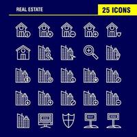 paquete de iconos de línea de bienes raíces para diseñadores y desarrolladores iconos de bienes raíces ayuda inicio información de la casa vector de bienes raíces