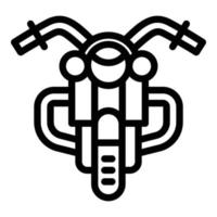 icono de bicicleta chopper, estilo de contorno vector