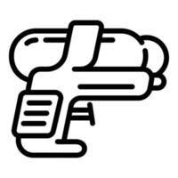 Squirt gun icon, outline style vector