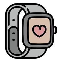 Fitness tracker icon, outline style vector