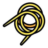 Bronze coil icon, outline style vector