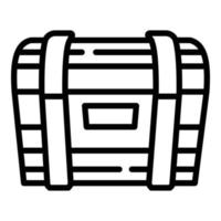 Dower chest icon, outline style vector