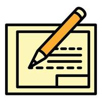 Modern writing architect icon, outline style vector