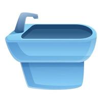 Domestic bidet icon, cartoon style vector