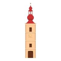 Slovenia city tower icon, cartoon style vector